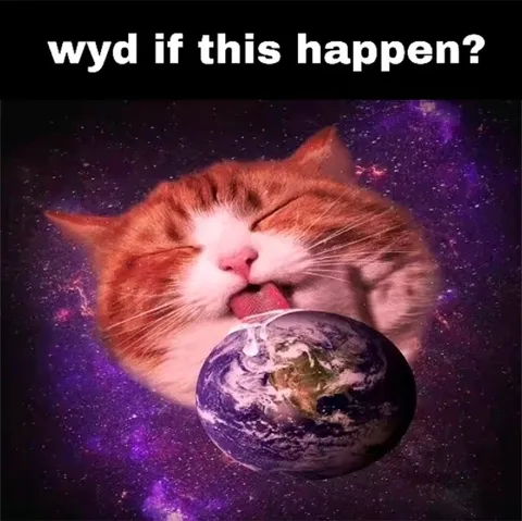 Cat Licks the Earth