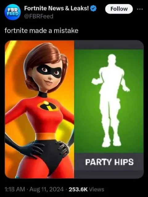 Fortnite Party Hips Mistake