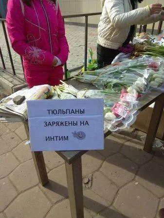 Тюльпаны заряжены на интим