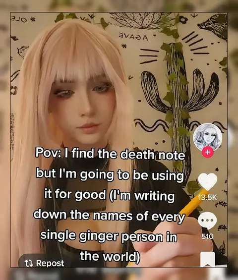 Death Note for Every Ginger