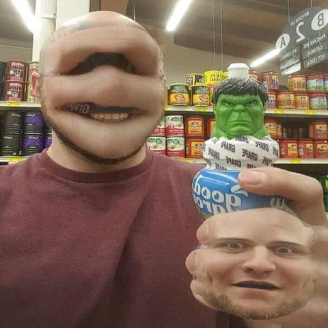 Cursed Grocery Store Selfie