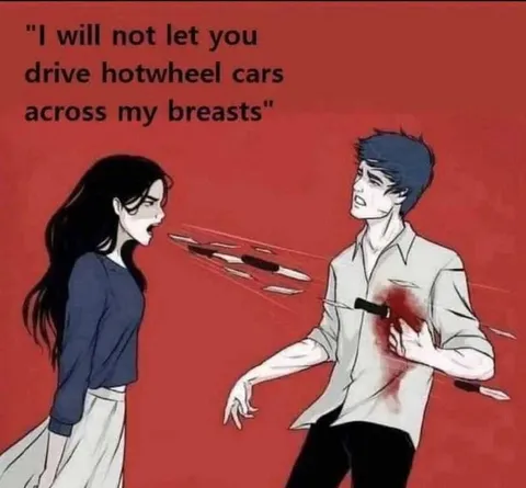 Hot Wheels Across My Breasts