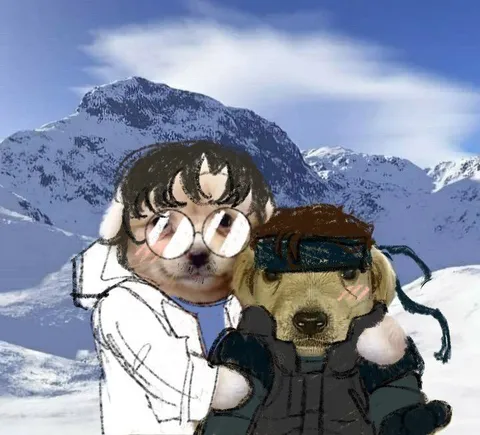 Учёный кот обнимает пса