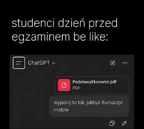 Studenci dzień przed egzaminem