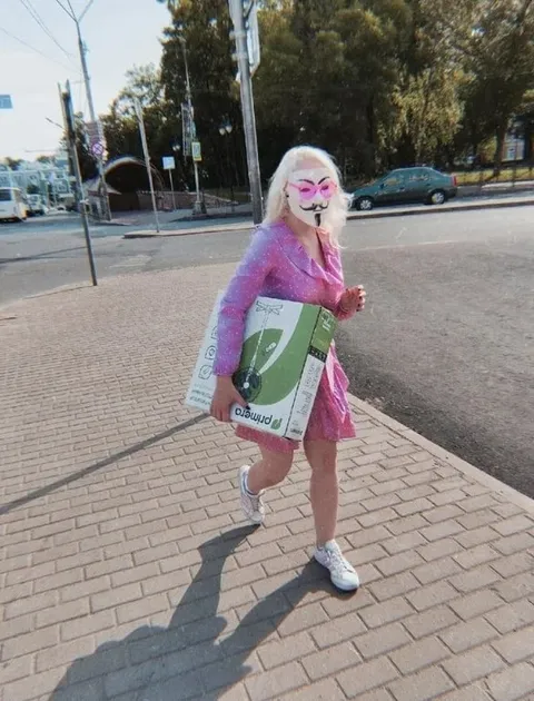 Woman Carrying Pampers