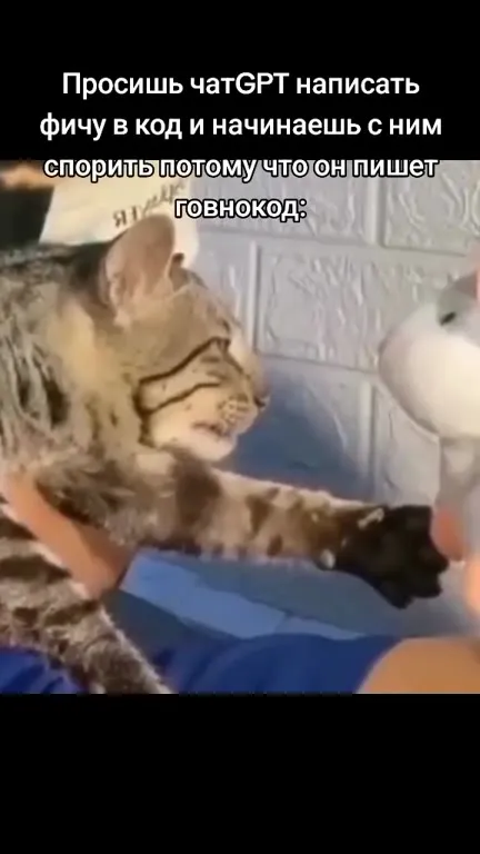 Кот спорит с ChatGPT