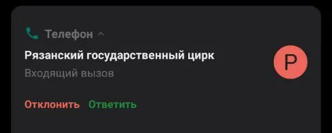 Звонок из Рязанского цирка