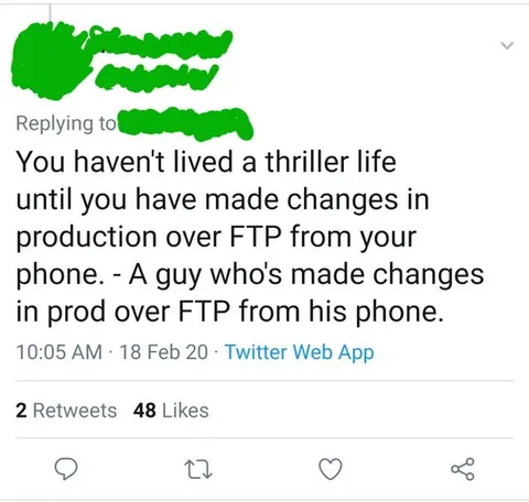 Production Changes Over FTP