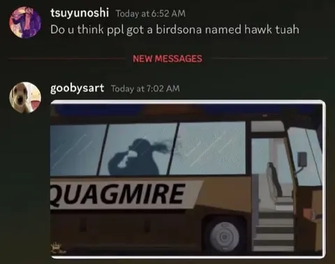 Hawk Tuah Birdsona on the Quagmire Bus