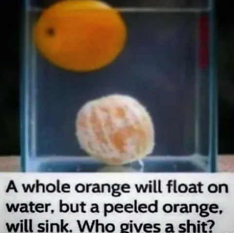 Whole Orange Versus Peeled Orange