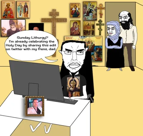 Orthodox Wojak Sharing an Edit