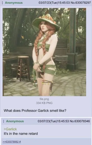 What Does Professor Garlick Smell Like?