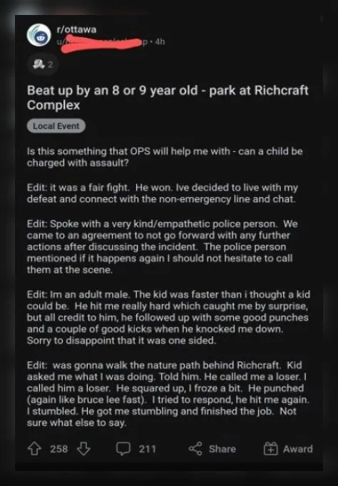 Beaten Up by a Nine-Year-Old
