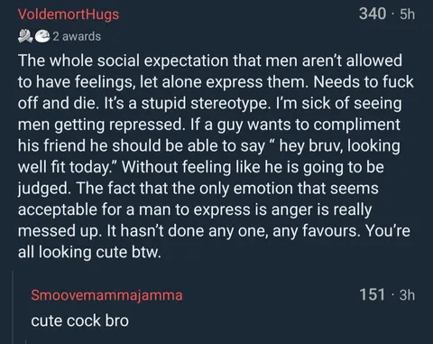 Men Are Allowed To Compliment Friends