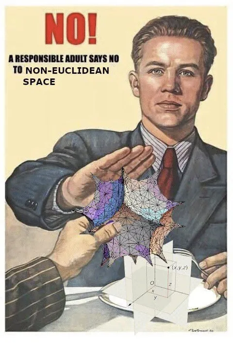Responsible Adult Rejects Non-Euclidean Space