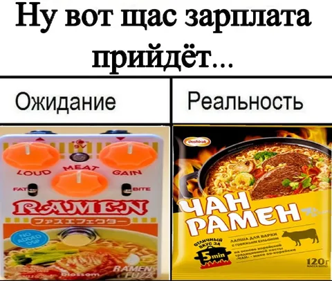 Зарплата и лапша рамэн