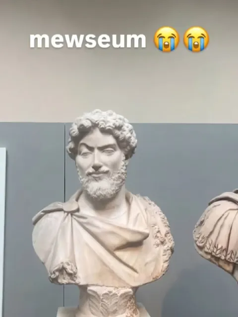 Mewseum Crying Statue