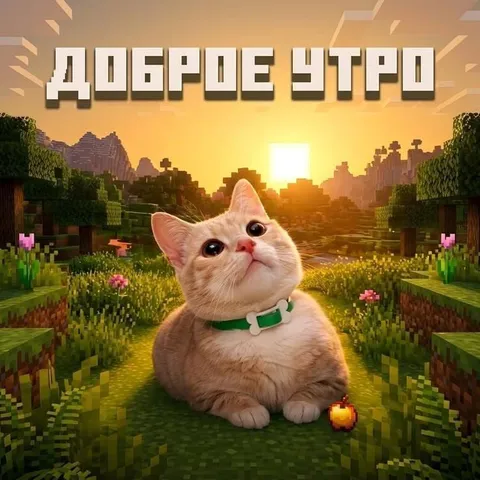 Доброе утро в Minecraft