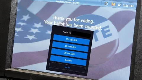 Voting Machine Asks for a Tip