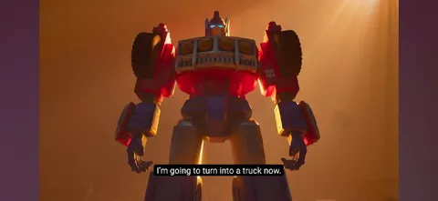 Optimus Prime Turns Into a Truck