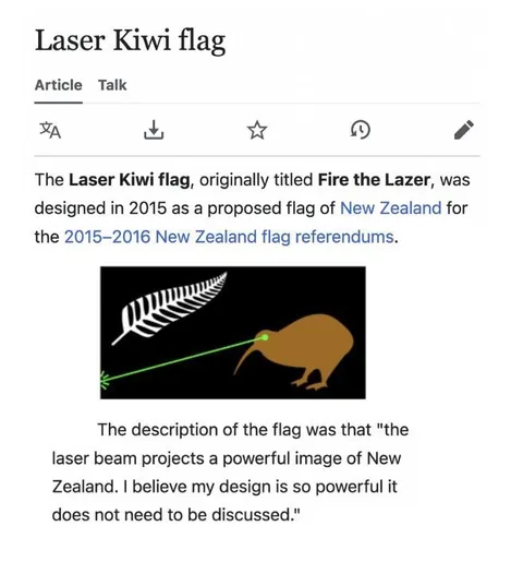 Laser Kiwi Flag