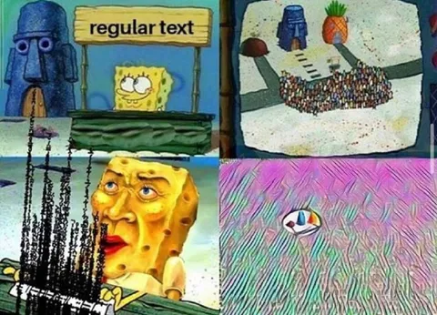 Regular Text SpongeBob Escalation