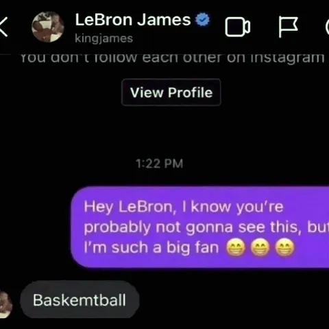 LeBron Only Replies Basketball