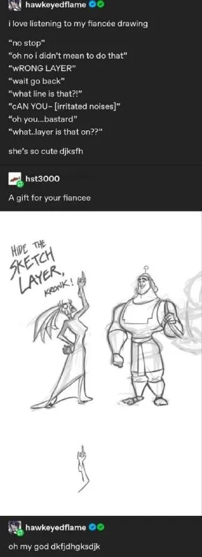 Hide the Sketch Layer, Kronk