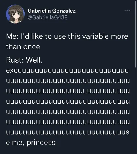 Rust Says Excuse Me Princess
