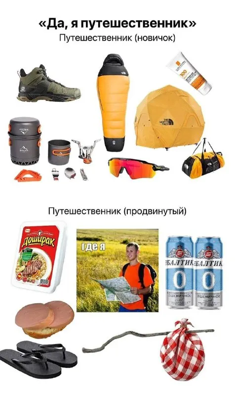 Путешественник новичок и продвинутый