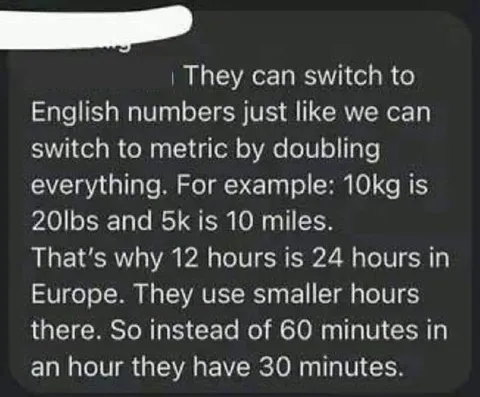 Europe Uses Smaller Hours