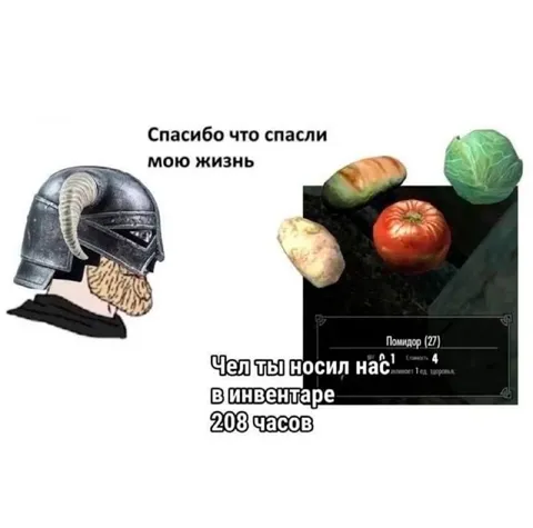 Овощи из инвентаря спасли жизнь