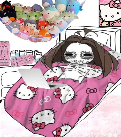 Hello Kitty Skeleton Bedtime