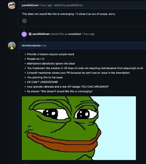 Maintainer Ignores the Real Issue