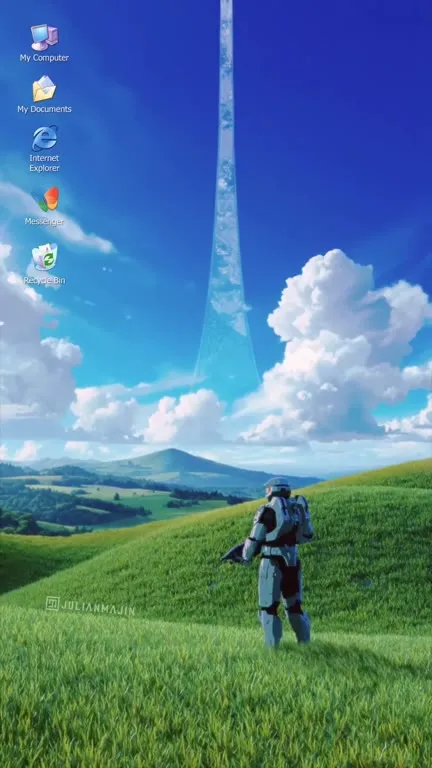 Windows 95 Astronaut Desktop