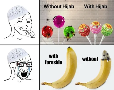 Wojak Lollipop and Banana Comparison