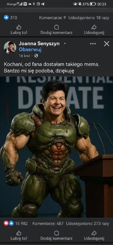 Joanna Senyszyn jako Doom Slayer