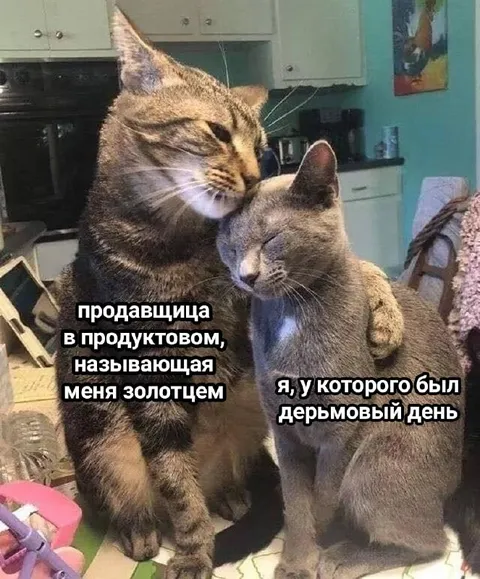 Продавщица называет золотцем
