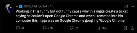 Google Chrome Ticket Confusion