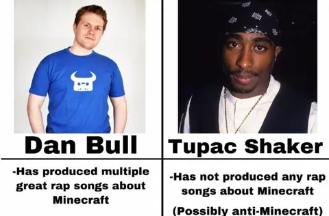 Dan Bull vs Tupac Minecraft Rap