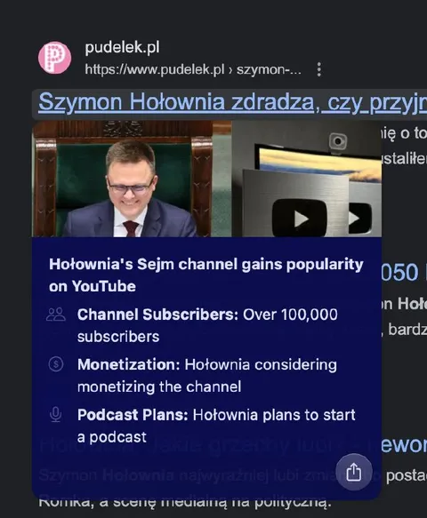 Hołownia’s YouTube channel gains popularity