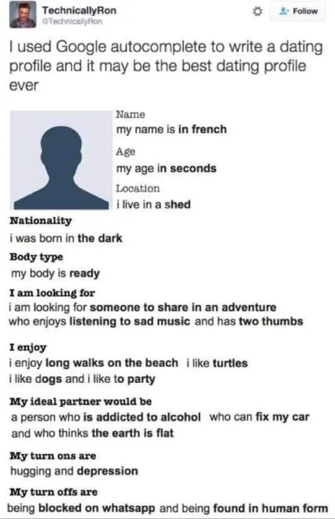 Google Autocomplete Dating Profile