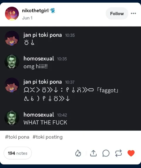 Toki Pona Chat Goes Wrong