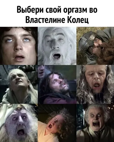 Выбери свой оргазм во Властелине Колец