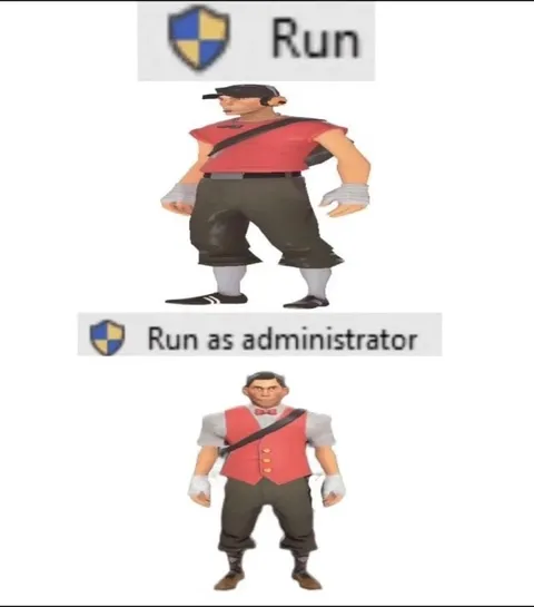 Run as administrator Scout