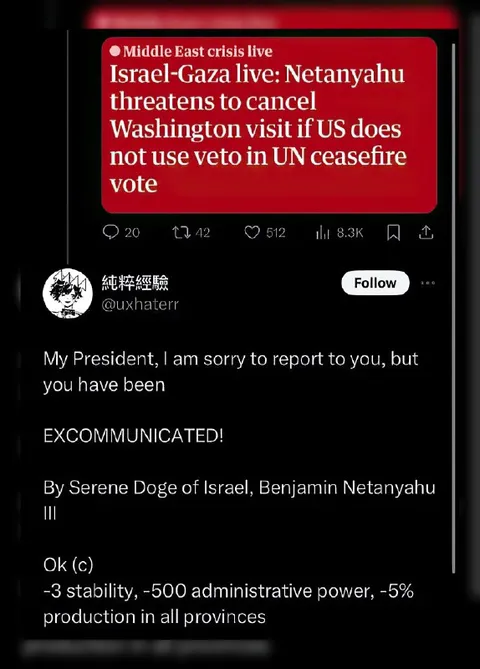 Netanyahu Gets Excommunicated