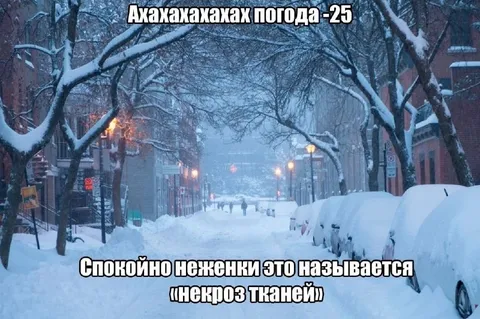Погода -25 и некроз тканей