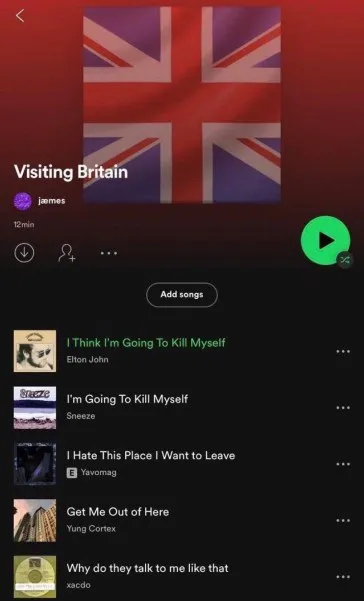 Visiting Britain Playlist