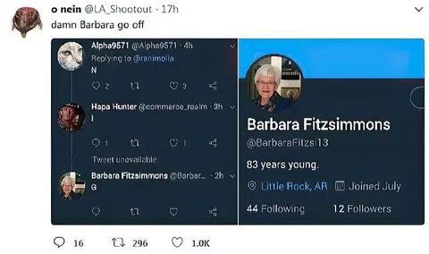 Barbara Goes Off on Twitter