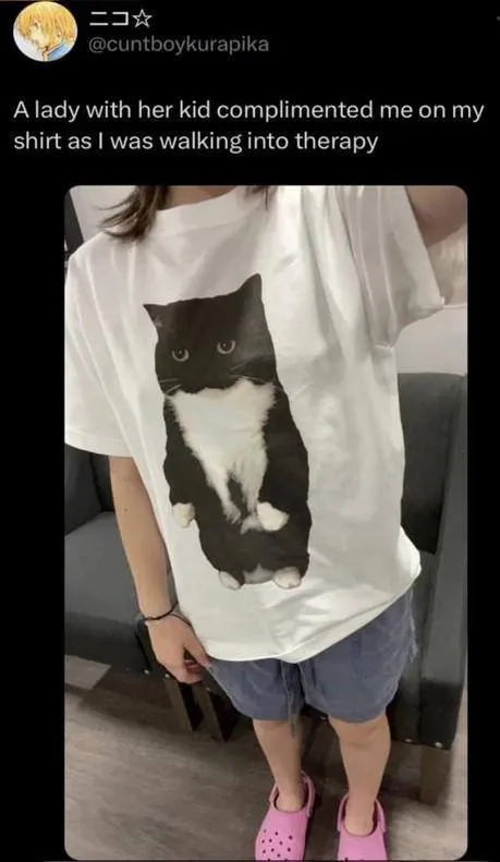 Cat Shirt Therapy Compliment
